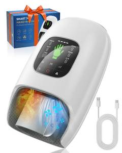 lot 1153 image: DEJUNPIOOL Hand Massager with Heat and Compression, Hot & Cool, 9 Modes & 9 Intensities, 4 Heating, Full Hand Massage for Typist Tired Hands Wrist, Fathers Day Dad Gifts for Women Men