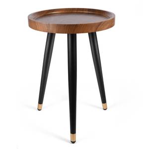 lot 2082 image: KGPLOME Plant Stand Indoor,Mid Century Walnut Wood Plant Table, Heavy Duty Metal Tall Flower Pot Stand,Modern Round Small Side End Table with Raised Design(12x17) (2, 12 x 17 in)