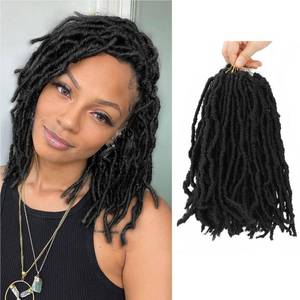 lot 2102 image: Soft Locs 10 Inch Faux Locs Crochet Hair 7 Packs Short Soft Locs Crochet Hair For Kids Pre Looped Soft Faux Loc Butterfly Hair Crochet Braids(10inch, 7 Packs, 1B)