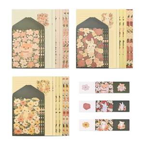lot 2116 image: BAYTORY 36Pcs Stationery Paper and Envelopes Set, Cute Animal Patterns Envelope, Love Letter Papers Letter Writing Kit, 18 Paper Sheets  9 Envelopes (Dog, Rabbit, Cat)