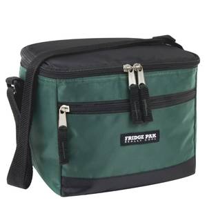 lot 2134 image: 6 Can Cooler Bags Insulated Soft Cooler Lunch Bag for Men, Waterproof Leak Proof Cooler Bags Insulated (Black on Green)