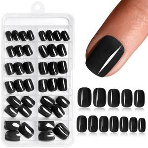 lot 2143 image: Bellelfin 120Pcs Short Press on Nails Square Round Fake Nails, Glossy Burgundy Acrylic Nails Press ons Full Cover False Nails for Women Girls