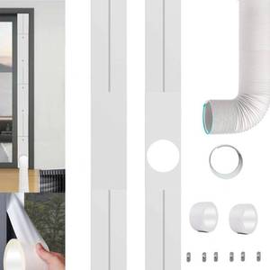 lot 2172 image: tBesme Portable Air Conditioner Sliding Door Seal Kit with 5.9 Exhaust Hose & Coulper,Universal Adjustable Sliding Window Seal Vent Kit Plate for Portable AC Unit Suitable for 5.915cm AC & Dryer