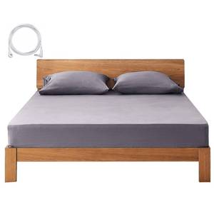 lot 2210 image: Grounding Sheets Queen Deep Pocket Silver and Cotton Bed Sheets for Improved Sleep Deep Grey Light Color QueenA - 63.3x83.3x15.3