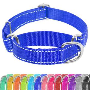 lot 2223 image: Seyezo Martingale Dog Collar, Slip Martingale Collar for Dogs with No Buckle, Reflective Pet Trainning Collar for Small Medium Large Dog, Adjustable Heavy Duty Nylon No Pull Slip Collar, M, Navy Blue
