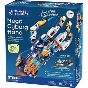 lot 3642 image: Thames & Kosmos Mega Cyborg Hand STEM Experiment Kit  Build Your Own GIANT Hydraulic Amazing Gripping Capabilities Adjustable for Different Sizes Learn Pneumatic Systems