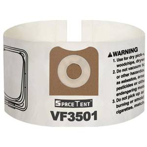 lot 4258 image: 6 Pack VF3501 Replacement for Rigid Shop Vac Bags 4 Gallon Size C, compatible with RIDGID 3-4.5 Gallon WetDry Vacuums, High Efficiency Dust Filter Bags, Part # 23738 WS32045F