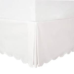 lot 4261 image: HIG Off-White Chic Full Bed Skirt - Easy Fit Scallop Edge Pleated Bedskirts, 14 Inch Drop Anti-Slip Dust Ruffle, Thick Fabric for Enhanced Privacy, Pre-Washed for Long-Lasting Use(N60022)