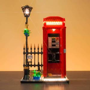 lot 4268 image: BrickBling LED Lighting Compatible with Lego Red London Telephone Box 21347, Creative Lights, No Model Included