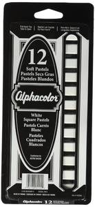 lot 4286 image: Derwent Alphacolor Soft Square Pastels, White, 12 per Set (105204)