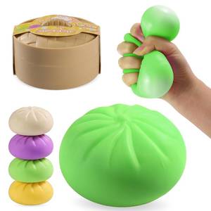 lot 4304 image: Dumpling Squishy Mystery Box, Mystery Dumpling Squishy Squeeze Stress Balls for Kids & Adults, Sensory Fidget Toys for Anxiety Relief, Crazy Fun Dumplings Ideal Gift for Boys,Girls,Teens(Green)