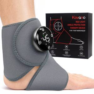 lot 4305 image: Large Fit Wearable Foot Massager Wrap, Cordless Heated Ankle Massager with Red Light, Portable for Foot Comfort & Circulation Support, 6 Modes 3 Intensities, Multi-Area Use for Foot, Knee & Back