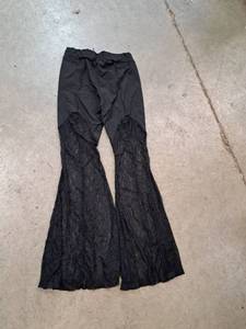 lot 4506 image: Black Lace Flare Pants Medium