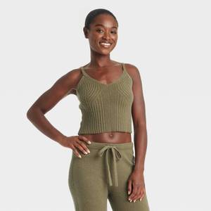 lot 5731 image: Womens Sweater Pajama Tank Top - Auden Green S