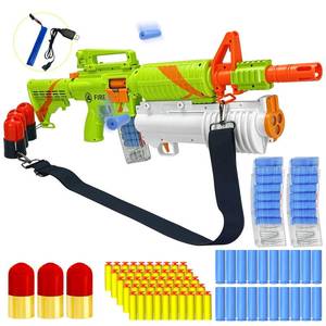 lot 5762 image: ZONZTER Toy Gun Shell Ejecting Electric Soft Bullet M16 Models Foam Blasters with Grenade Launcher & 3 Grenade Bullets AutoManual Modes Indoor Outdoor Play for Boys Girls Adults Age 8-14