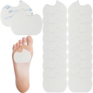 lot 6051 image: Syhood 40 Pcs Metatarsal Pad Men Women 14 Inch Thick Ball of Foot Pain Relief Cushions Thick Metatarsal Felt Pads Cushion Pain Relief Forefoot Support Mat(White,Stylish Style)