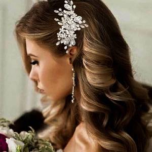 lot 6101 image: Casdre Crystal Bride Wedding Hair Comb Pearl Bridal Hair Piece Hair Accessories for Women and Girls (A Silver)