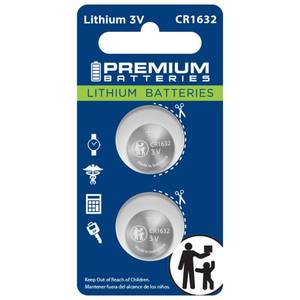 lot 6103 image: Premium CR1632 Lithium 3V Coin Cell - Japanese Engineered High Capacity Batteries (2 Pack)