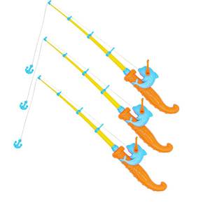 lot 6111 image: Timisea 3 Pcs Fishing Rod Pole Pool Toy, Magnetic Fishing Game for Toddler Kids, Baby Bath Toy, Educational Learning Toys, Bathtime Toys for Boys, Plastic Floating Fish Fishing Pool Toy for Kids