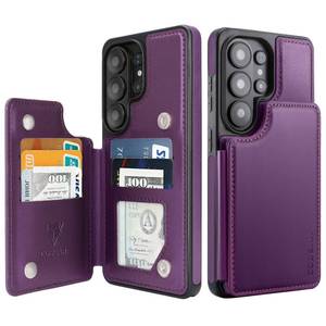 lot 6119 image: COBEAR for Samsung Galaxy S26 Ultra Wallet Case with 5 Card Holder, PU Leather, RFID Blocking, Kickstand Shockproof Women Men Phone Cover for Samsung Galaxy S26 Ultra, Dark Purple