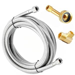 lot 6124 image: 11051476 Dishwasher Water Supply Hose Kit Compatible With Bosch SHXM78W55N SHP78CM5N SHX78CM5N, Replace SMZSH1ABUC SMZSH002UC 11023835 PS16876814, Includes 90°Elbow and Connectors