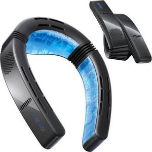 lot 11425 image: TORRAS 2026 COOLiFY Cyber Fold AI Neck Air Conditioner, Ultimate Cooler Max Cooling Area, Neck & Face Cooler with Adjustable Strong Wind, Rechargeable Neck Fan for Travel Gift for Dad, Husband,Black