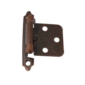 lot 12009 image: SLKEYS Dark Copper Plated Cabinet Hinge, Contemporary Style, Brown, 25 Pairs - 50 Pieces
