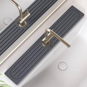 lot 12011 image: Faucet Mat for Kitchen Sink, Water Absorbent Kitchen Faucet Mat, Durable Sink Splash Guard with Raised Feet, Diatomite Fast Drying Kitchen Sink Faucet Mat, Bathroom Stone Drying Tray for Counter