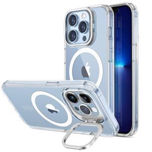 lot 12030 image: ESR for iPhone 13 Pro Case, Compatible with MagSafe, Shockproof Military-Grade Protection, Built-in Camera Ring Stand, Magnetic Phone Case for iPhone 13 Pro, Classic Series (HaloLock), Clear