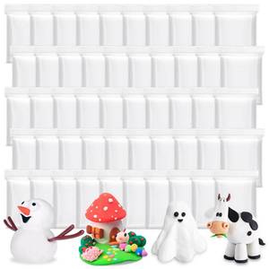 lot 12039 image: 50 Pack White Air Dry Foam Clay,Soft Magic Modeling Clay,Super Light Air Dry Clay for Kids,Arts Craft,Gifts
