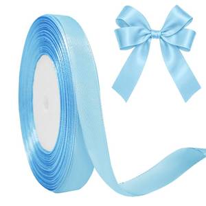 lot 12048 image: JaoZuyard Light Blue Satin Ribbon 12 inch x Continuous 50 Yards Baby Blue Silk Ribbon for Valentines Gift Wrapping Crafts Wedding DIY Decoration Bows Bouquet Floral Arrangement