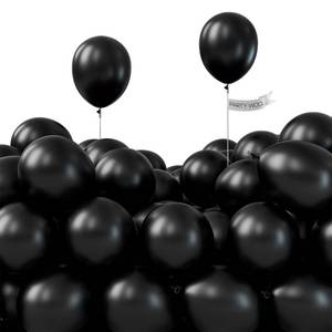 lot 12067 image: PartyWoo Black Balloons 100pcs 5 Inch Black Matte Latex Helium Balloons for Birthday Wedding Anniversary Graduation Bachelorette Engagement Bridal Shower Retirement Party Decorations Black-Y18