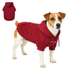 lot 12110 image: Tuff Pupper Dog Hoodie  Premium Quality Insulated Fabric  Ultra Soft Interior for Superior Comfort  Elastic Cuffs & Drawstring for Warmth  Stretch Fit Suitable for All Breeds (Red, S)
