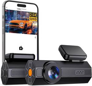 lot 12112 image: Dash Cam, 2.5K Dash Camera for Cars, V200 WiFi Dash Cam Front, Wireless Dashcam with App, WDR Night Vision, G-Sensor Dashcams for Cars, 24H Parking Mode, Loop Recording, Support 256GB Max