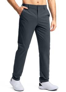 lot 12142 image: Pudolla Dress Pants for Men Golf Pants Stretch Work Dress Comfy Pants 32 Lightweight Quick Dry Casual Slacks Trousers(Iron Grey 33Wx32L)