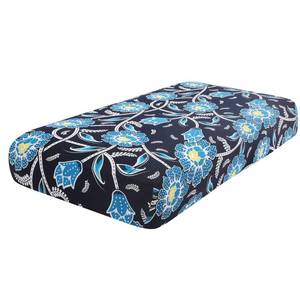 lot 12150 image: hyha Printed Couch Cushion Covers, Floral Sofa Covers Washable for 2 Cushion Couch, Stretch Pattern Outdoor Cushion Covers for Patio Furniture with Elastic Bottom(Medium, Bluebell)