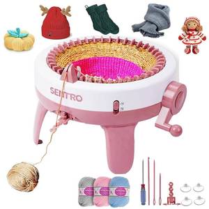 lot 13348 image: SENTRO Knitting Machine, 40 Needles Automatic Circular Knitting Loom Machine for KidsAdults Beginners, Double Knit Loom Crochet Machine Kit for Hat,Socks,Scarves,Gloves,Sweater(for 3-5mm Wool Yarn)