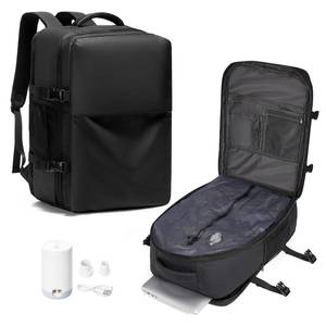 lot 13352 image: Vacuum Backpack Travel with Pump,Large Travel Backpack Vacuum System,mochila de viaje Compresion Waterproof Carry on Personal item Laptop Vacpack Backpacks Bag Men Women Airline Flight Approved Black