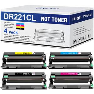lot 13363 image: ONLYU Compatible DR221 Drum Unit (NOT Toner) Replacement for Brother DR221CL DR-221CL DR221 DR 221 CL for Brother MFC-9130CW MFC-9330CW HL-3170CDW HL-3180CDW HL-3140CW MFC-9340CDW Printer (4 Pack)