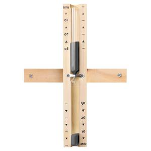 lot 14220 image: Sauna Sand Timer 30 Min, Rotating Wooden Sauna Hourglass 30 Minute Reloj De Arena, Heat Resistant Black Sand Clock Hour Glass Timer for Sauna