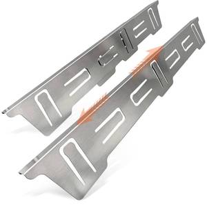 lot 14223 image: Stainless Steel Stove & Counter Top Gap Covers Adjustable Length 13.8-27.6Oven Side Filler Kit Between, Heat Resistant Slide-in Range Trim Guard for Seamless Kitchen Accessories (Silver)