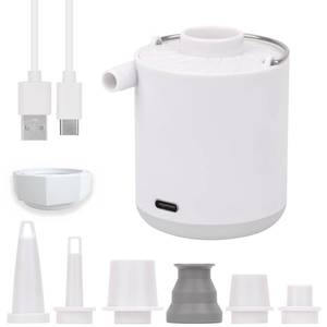 lot 14229 image: XINBAOHONG Mini Air Portable Camping Light Tiny InflatorDeflator Pump with 1600mAh Battery USB Rechargeable for Pool Floats Air Bed Air Mattress Swimming Ring Vacuum Storage Bags
