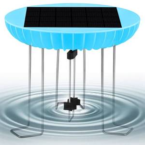 lot 14241 image: Lewisia Battery Backup Solar Wiggler for Bird Bath Solar Powered Birdbath Water Agitator Water Mover for Patio Garden