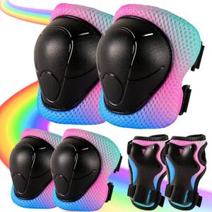 lot 14242 image: Knee Pads for Kids 3-14 Years Toddler Knee and Elbow Pads with Wrist Guards for Bicycle Scooter Roller Skates Skateboarding