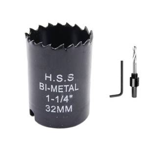 lot 14244 image: Hole Saw with Heavy Duty Arbor,HSS Annular Hole Saw Cutter Drill Bit for All 12 Electric Drills for Wood,Plastic, Drywall and Metal Round Pipe(108mm)
