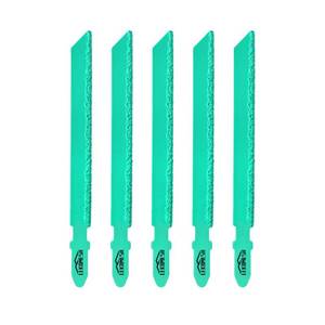lot 14263 image: LEKOMESH Diamond Jig Saw Blades - 5pcs 4 Inch100mm Cutting Disc for Straight or Curved Cut Fibreglass Marble Plastic Wood Plasterboard with T Shank Grit 46