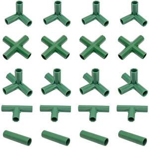lot 14289 image: LIDSCURA 20PCS 16mm Gardening Frame Joints Pole Connector Straight Plastic Greenhouse Frame Connector