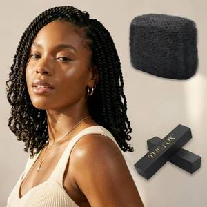 lot 14292 image: The Fox Afro Kinkys Bulk Human Hair Bundles for Braiding (14 Inch, Natural Color #1B, 50g), 100% Unprocessed Soft 4C Human Hair for Boho Braids, Twists, Dreadlocks & Loc Repair, Kid-Friendly