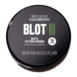 lot 14312 image: Revlon ColorStay Blot Face Makeup Setting Powder, Mattifying, Blurring & Oil Absorbing, Absorbs Sebum, Blurs Imperfections and Reduces Pore Appearance, 0.5 Oz