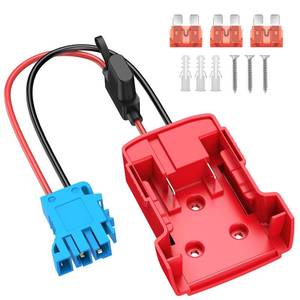 lot 14314 image: Power Wheel Azocek Adapter Compatible with Milwaukee Battery with Wire Harness Connector Compatible with Peg-Perego Children Ride-on Car, 12AWG Wire with 40A Fuse